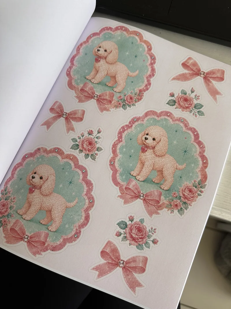 Poodle collage portraits